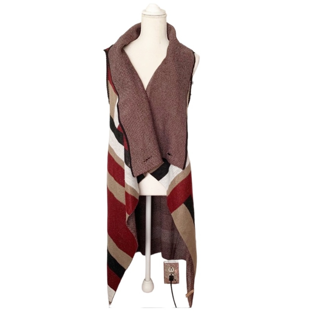 Janice Multi Color Sleeveless Cardigan